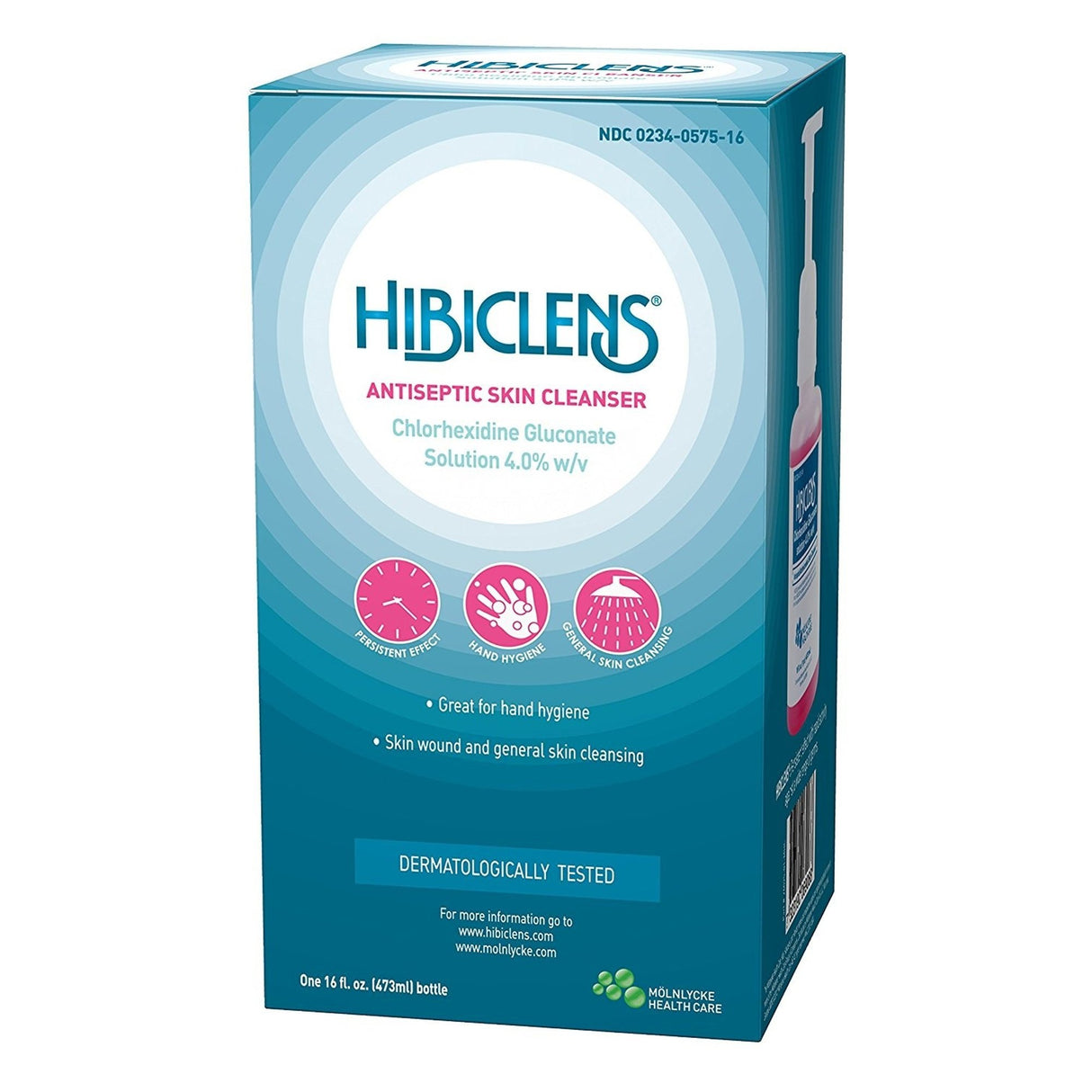 Antiseptic / Antimicrobial Skin Cleanser Hibiclens 16 oz. Pump Bottle 4% Strength CHG (Chlorhexidine Gluconate) NonSterile