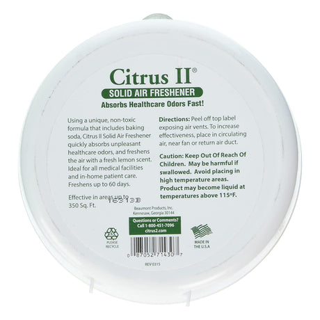 Air Freshener Citrus II Solid 8 oz. Box Fresh Lemon Scent