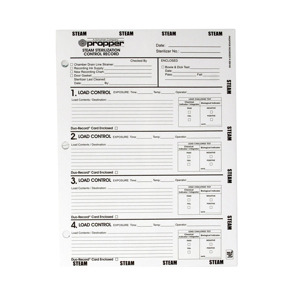 Sterilization Record Envelope Steam