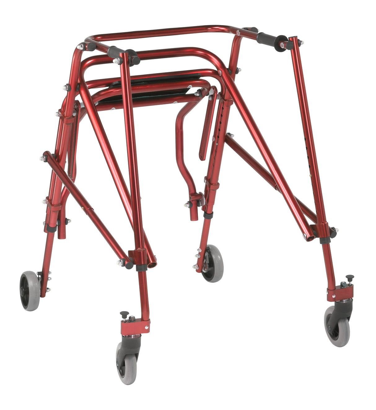 Nimbo 2G Lightweight Posterior Walker with Seat, Large, Castle Red