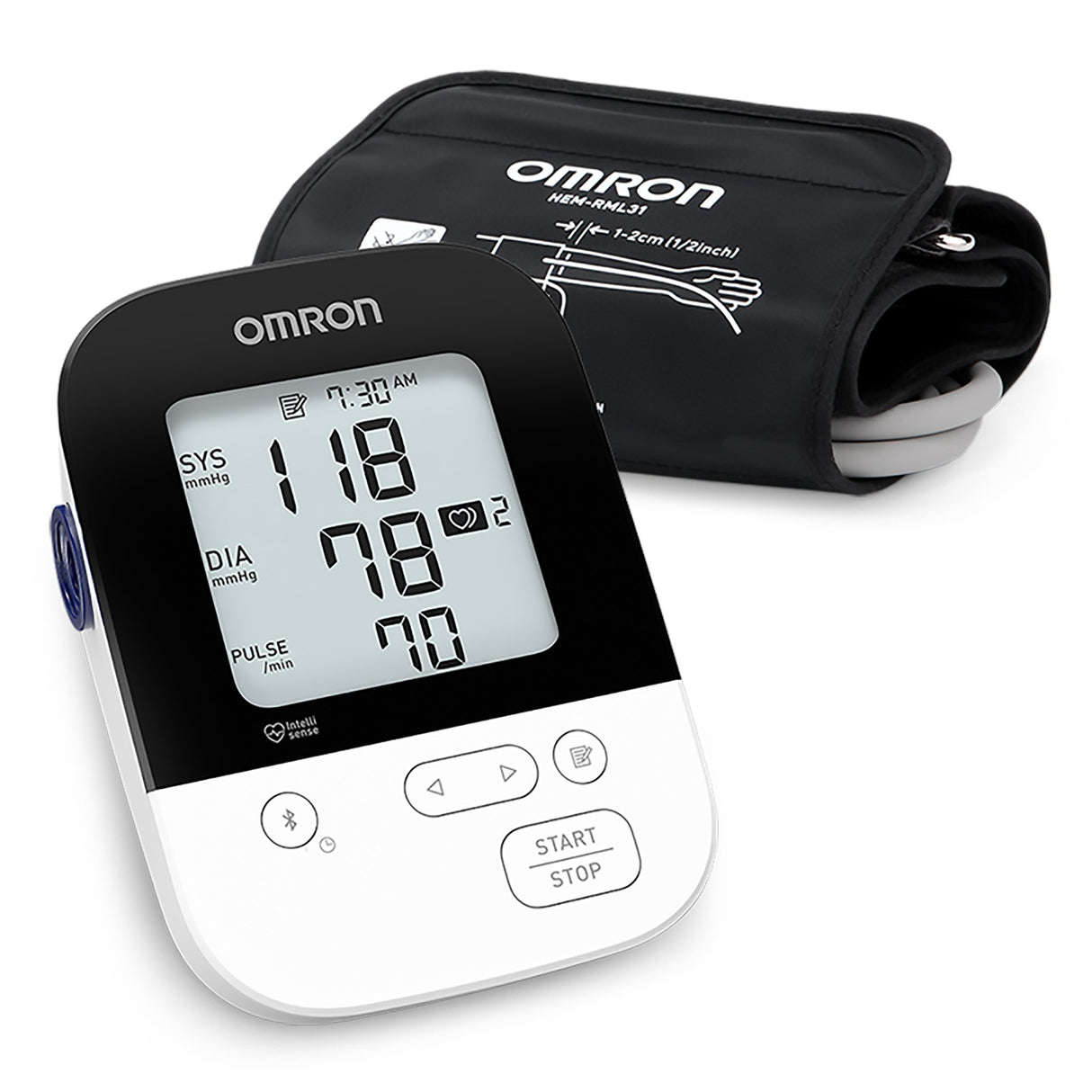 Home Automatic Digital Blood Pressure Monitor Omron5 Series Wide Range Nylon Cuff 23 - 43 cm Desk Model