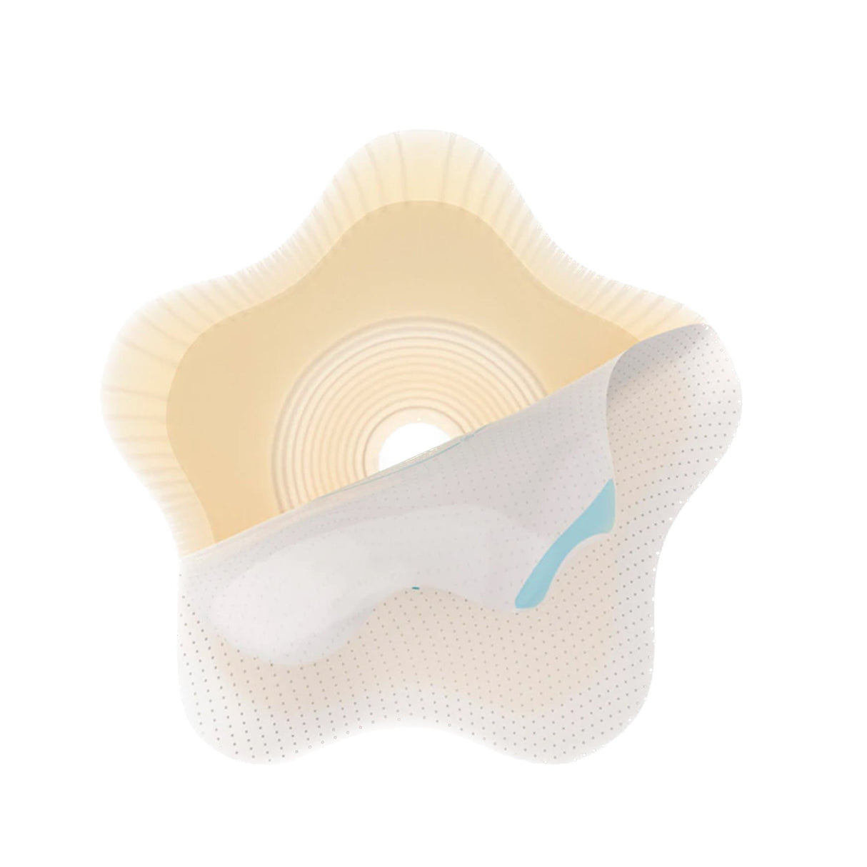 Ostomy Barrier SenSura Mio Convex Flip Precut, Extended Wear Elastic Adhesive 50 mm Flange Red Code System 1-3/16 Inch Opening