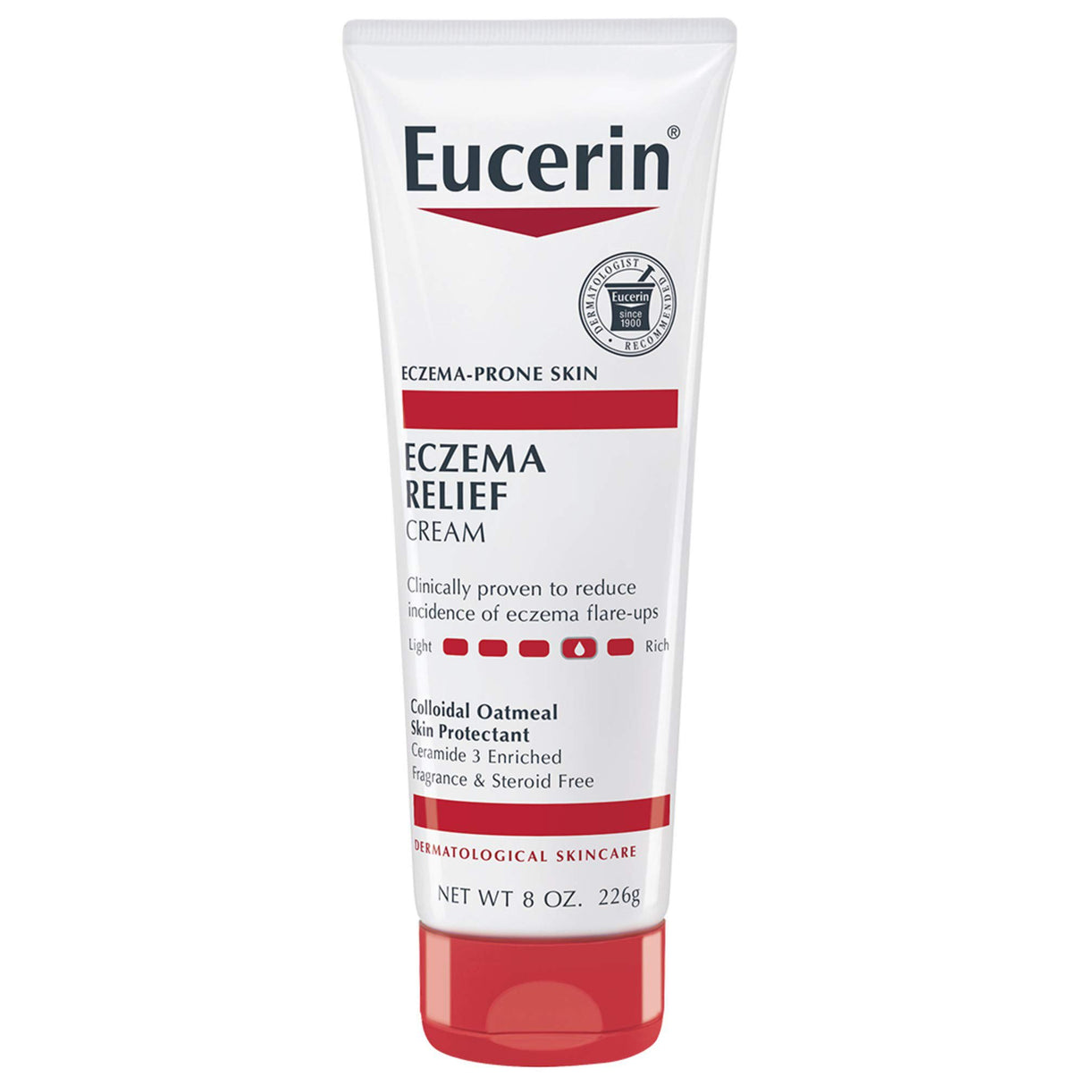 Eczema Cream Eucerin Eczema Relief 8 oz. Tube Unscented Cream