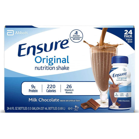 Oral Supplement Ensure Original Shake Milk Chocolate Flavor Liquid 8 oz. Bottle
