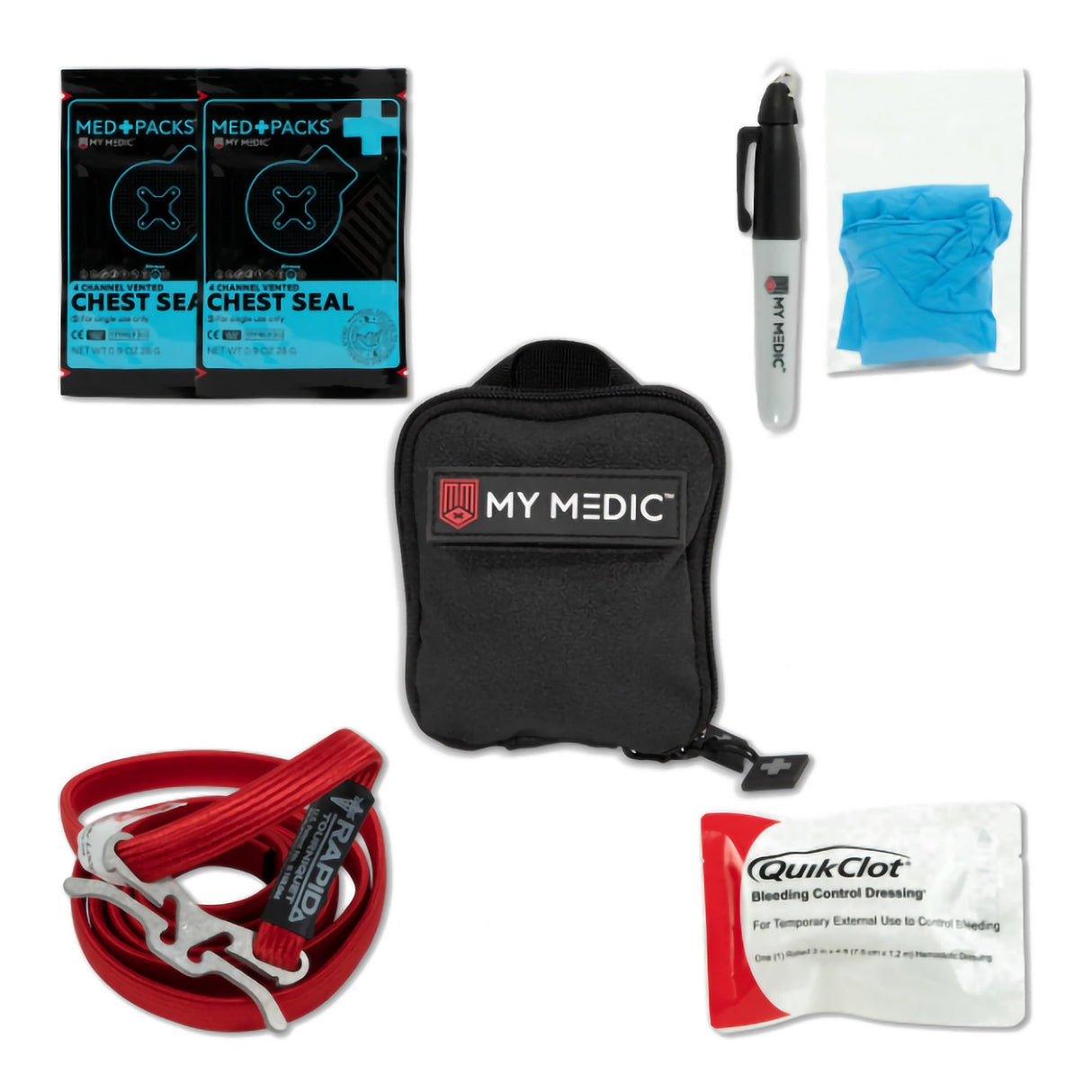 First Aid Kit My Medic Everyday Carry Black Rubber Case