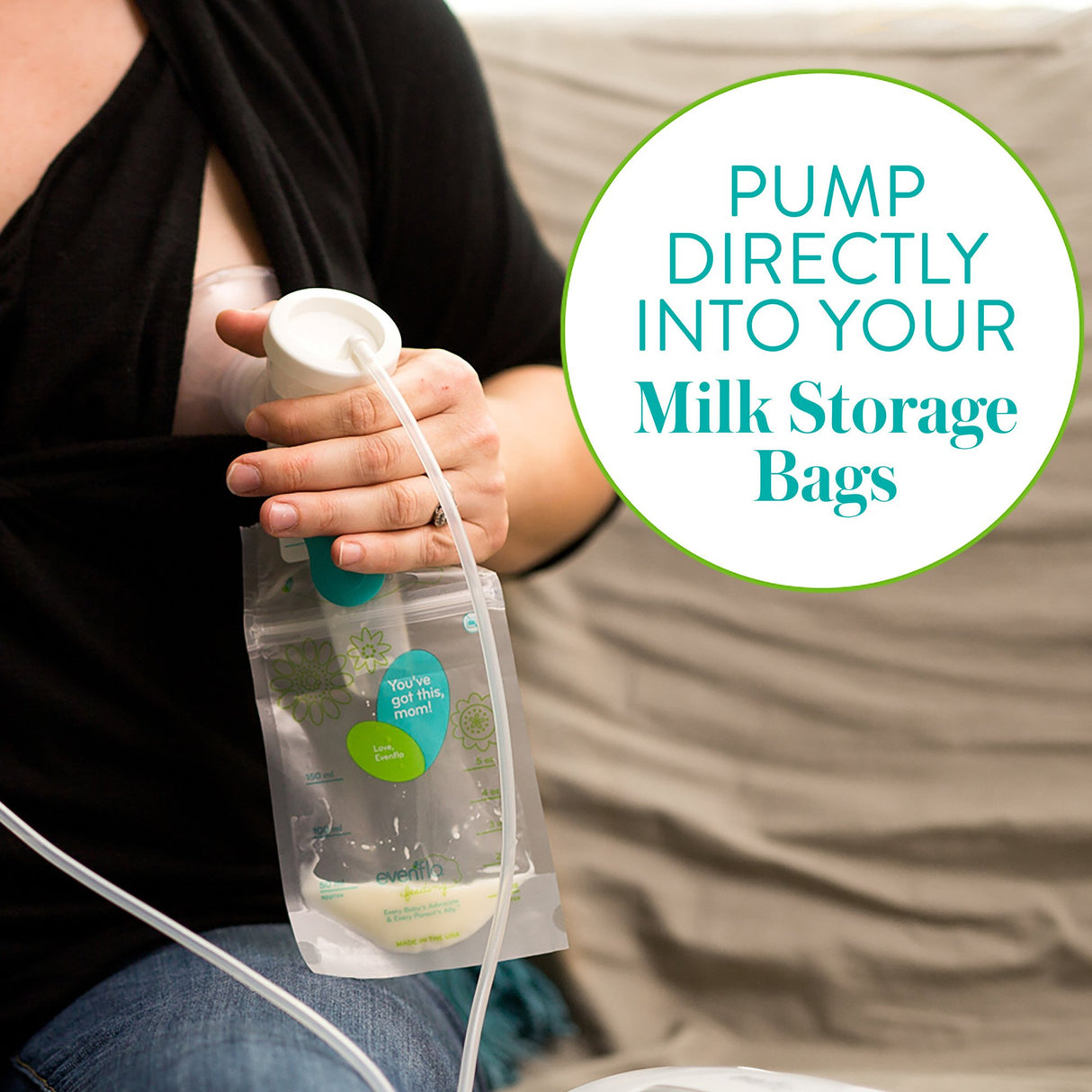 Breast Milk Storage Bag Adapter Evenflo Advanced For Evenflo Advanced Breast Pumps and Most Other Standard Neck Breast Pump Brands