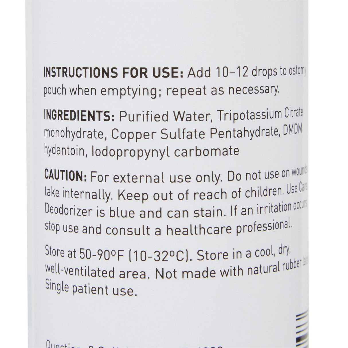 Ostomy Appliance Deodorant McKesson 8 oz., Squeeze Bottle, Unscented