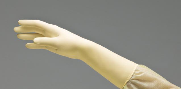 Surgical Glove DermAssist Size 7 Sterile Latex Standard Cuff Length Smooth Ivory Not Chemo Approved