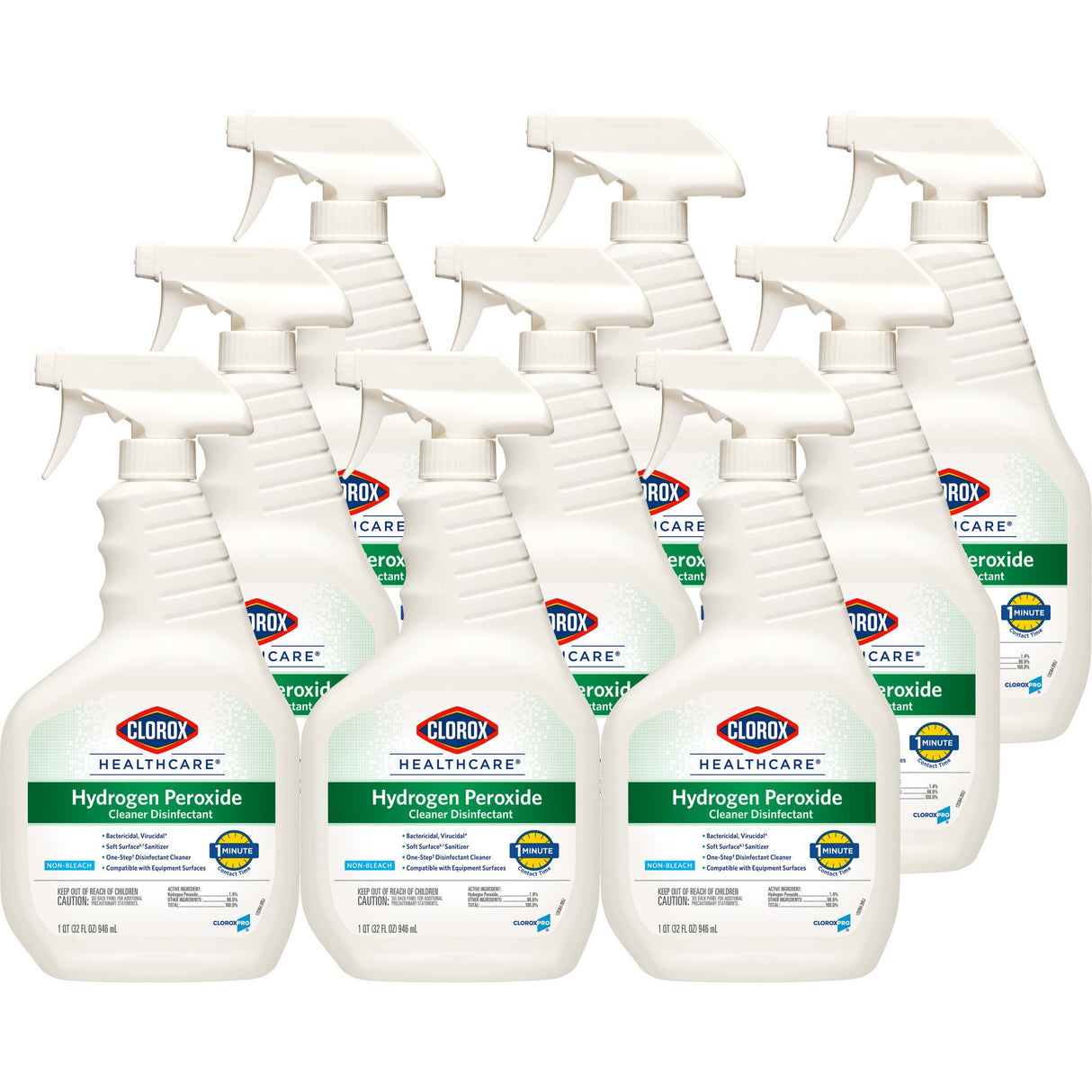 Clorox Healthcare Surface Disinfectant Cleaner Premoistened Hydrogen Peroxide Based Pump Spray Liquid 32 oz. Bottle Unscented NonSterile