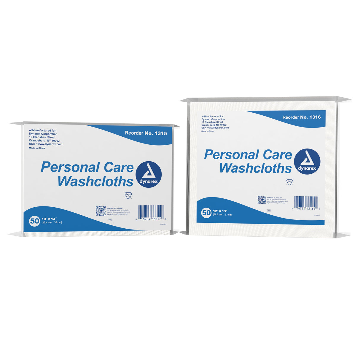 Washcloth Dynarex 12 X 13 Inch White Disposable