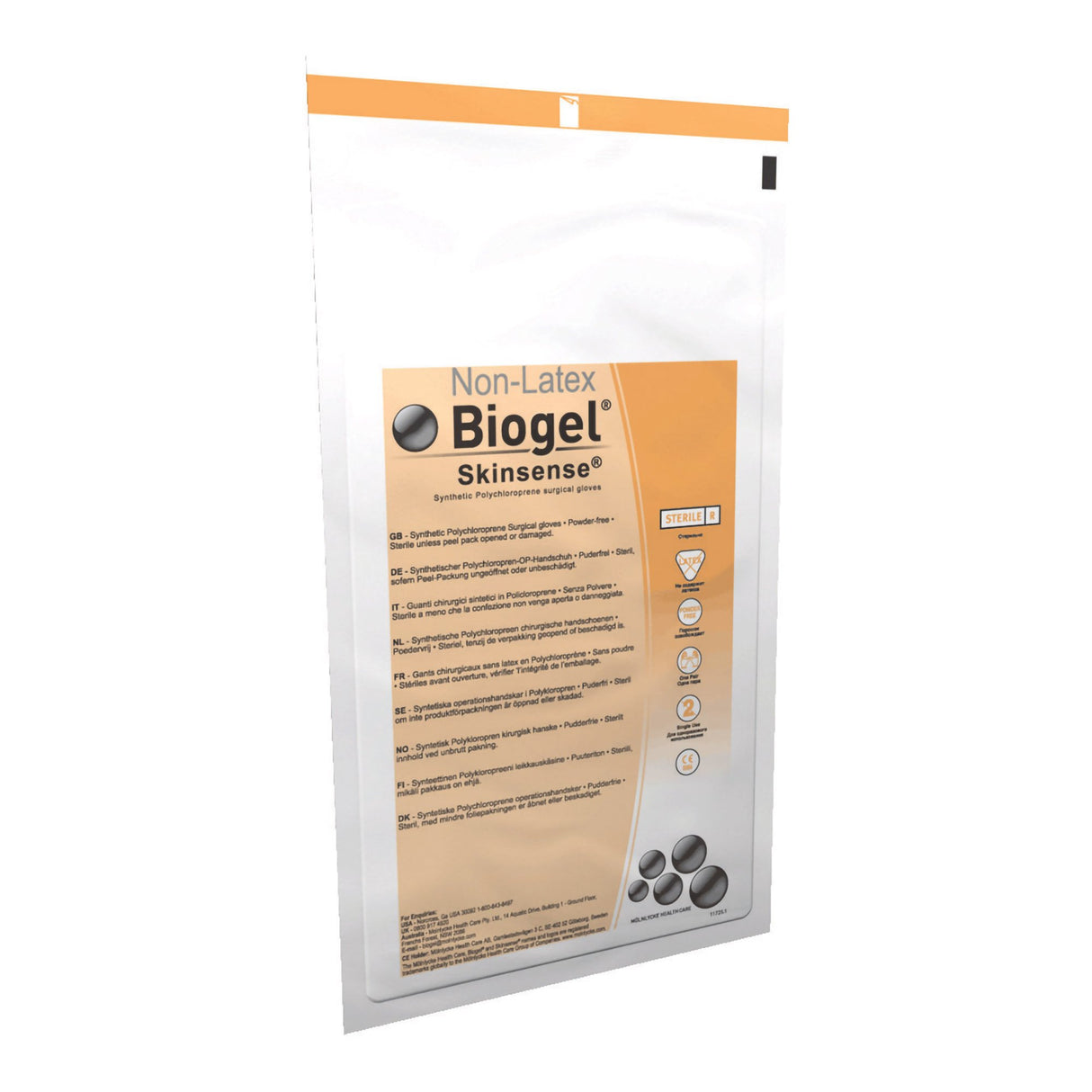 Surgical Glove Biogel Skinsense Size 7.5 Sterile Polyisoprene Standard Cuff Length Micro-Textured Straw Not Chemo Approved