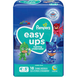 Male Toddler Training Pants Pampers Easy Ups Pull On with Tear Away Seams Size 4T to 5T Disposable Moderate Absorbency