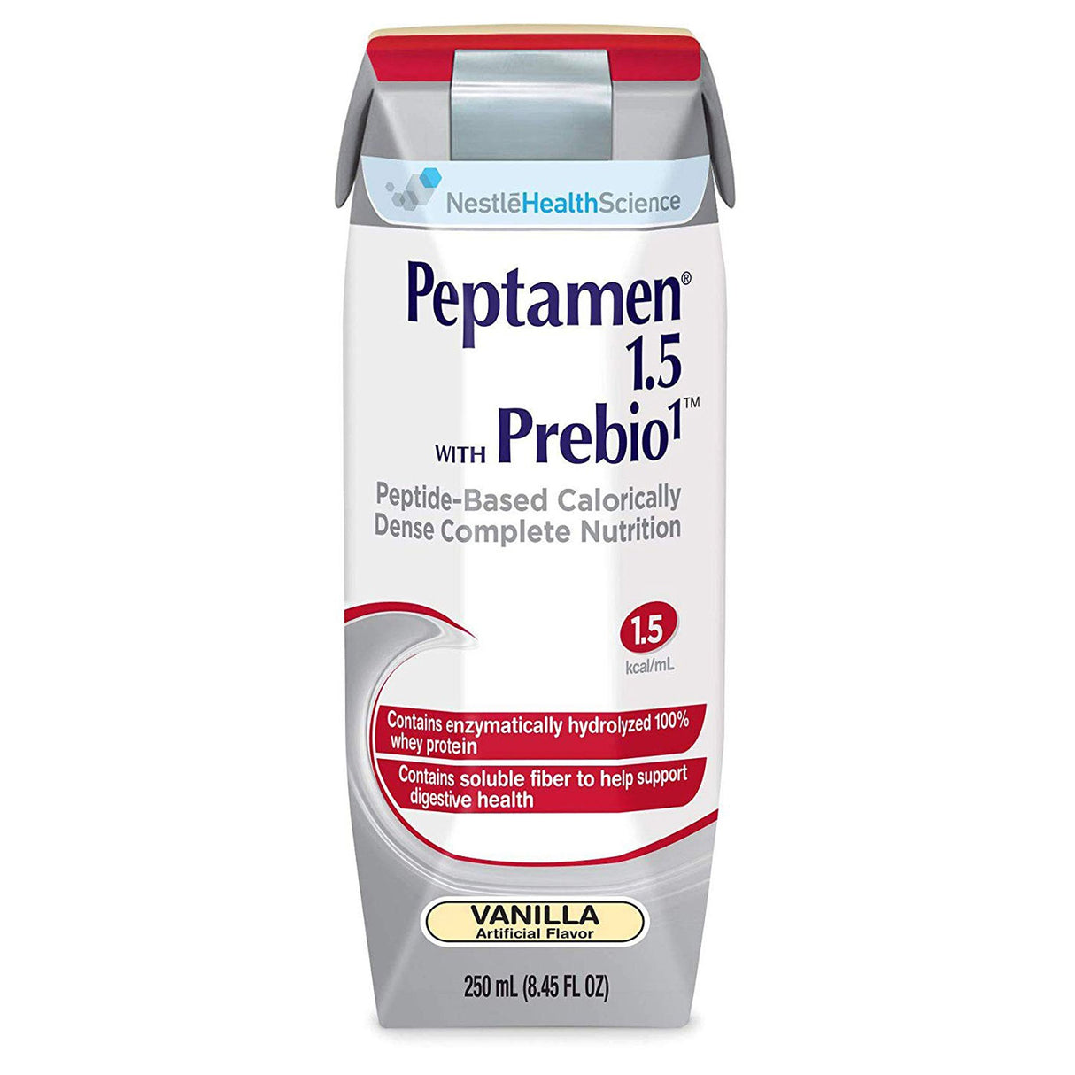 Oral Supplement Peptamen 1.5 with Prebio 1 Vanilla Flavor Liquid 250 mL Carton