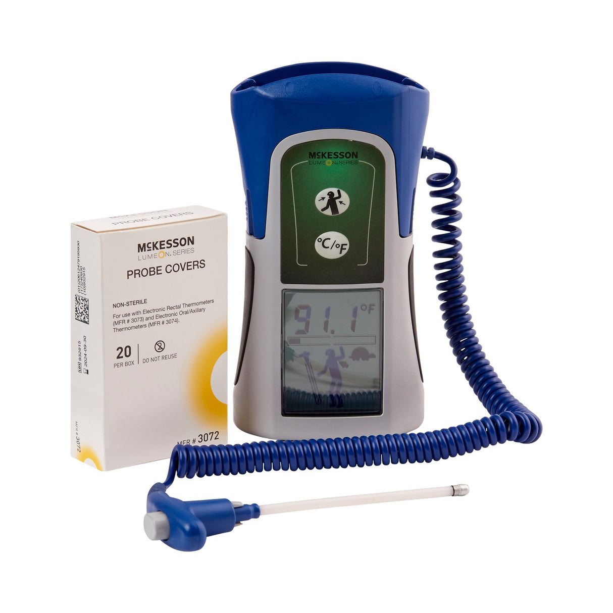 Electronic Probe Thermometer McKesson LUMEON Oral / Axillary Probe Handheld