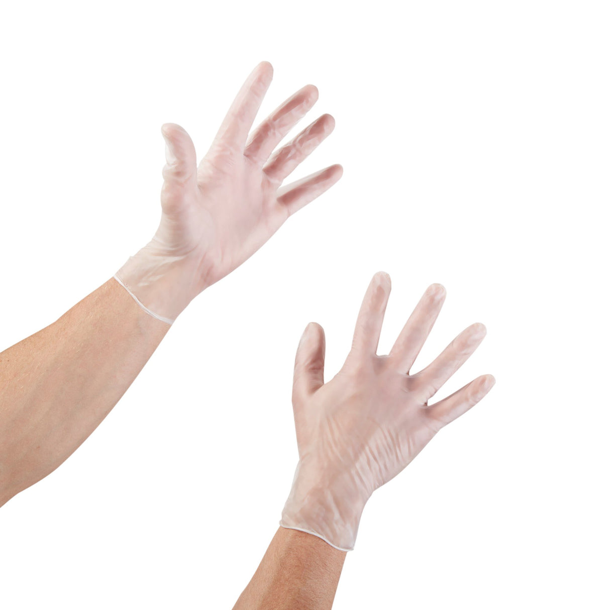 Exam Glove McKesson X-Small NonSterile Vinyl Standard Cuff Length Smooth Clear Not Rated