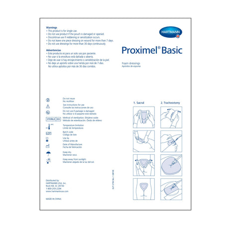 Foam Dressing Proximel Basic 4 X 4 Inch With Border Waterproof Film Backing Acrylic Adhesive Square Sterile