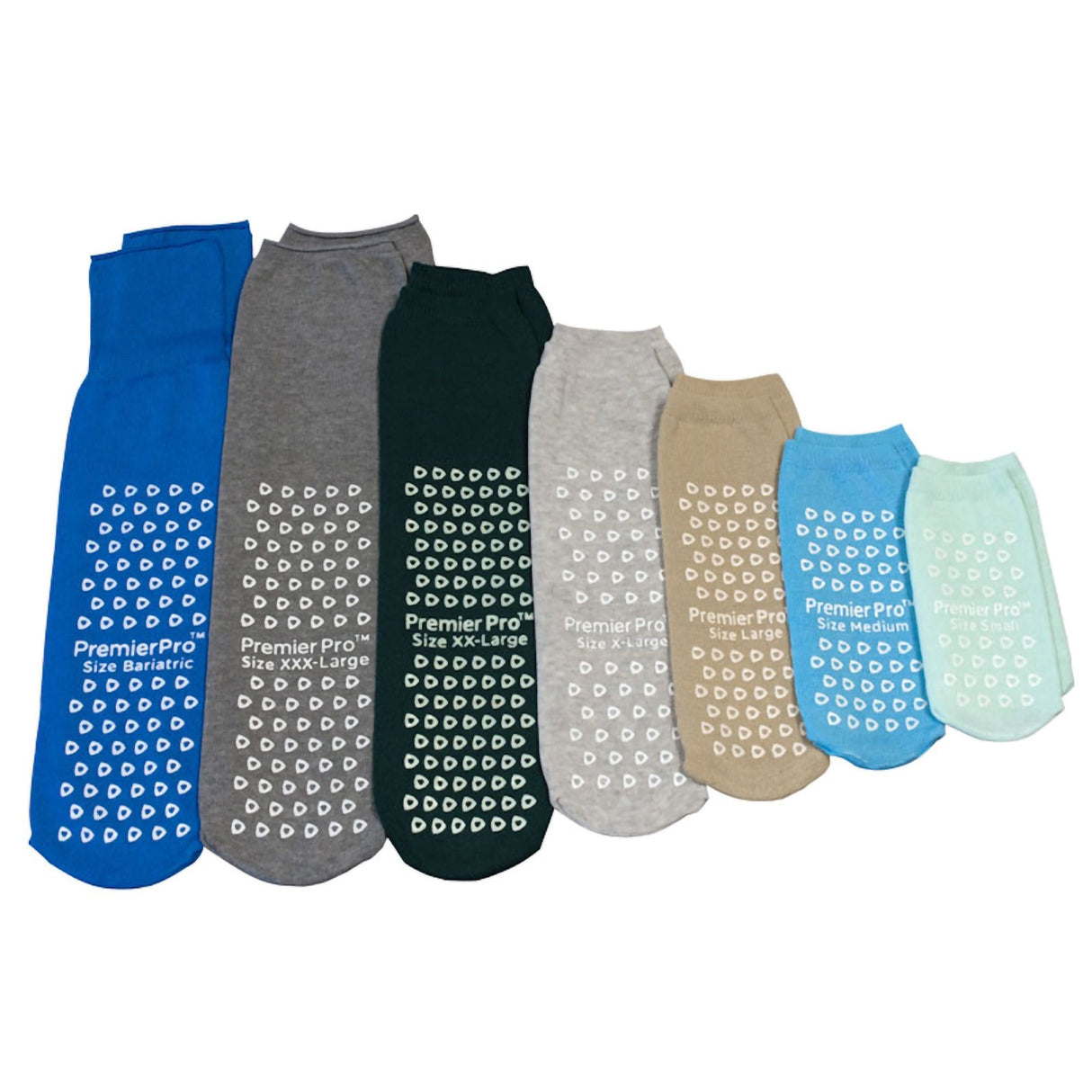 Slipper Socks PremierPro Unisex Adult 2X-Large Single Tread Single Patient Use Dark Green
