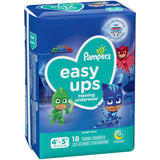Male Toddler Training Pants Pampers Easy Ups Pull On with Tear Away Seams Size 4T to 5T Disposable Moderate Absorbency