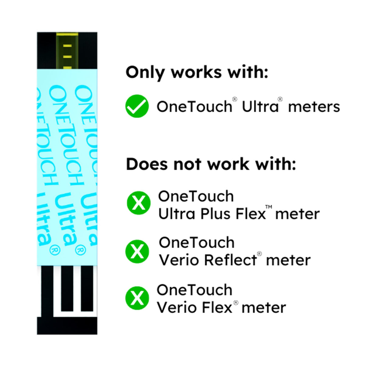 Blood Glucose Test Strips OneTouch Ultra Blue 50 Strips per Pack