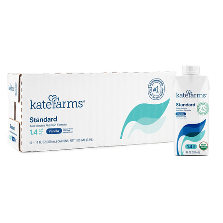 Oral Supplement Kate Farms Standard 1.4 Vanilla Flavor Liquid 11 oz. Carton