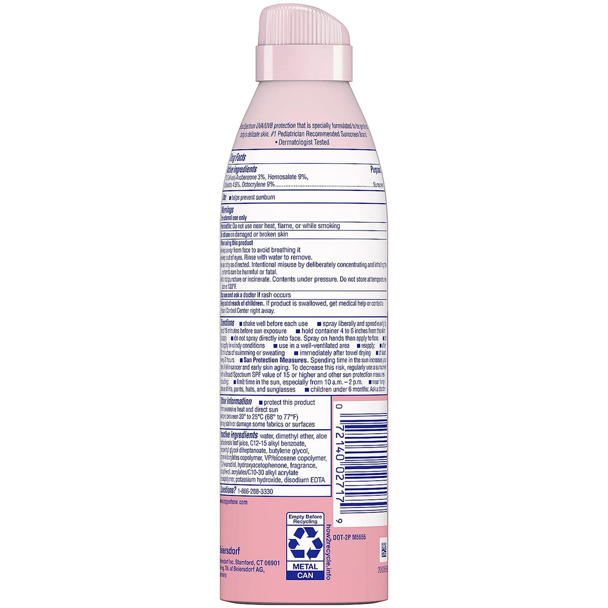Sunscreen Coppertone Water Babies SPF 50 Liquid 6 oz. Aerosol Can