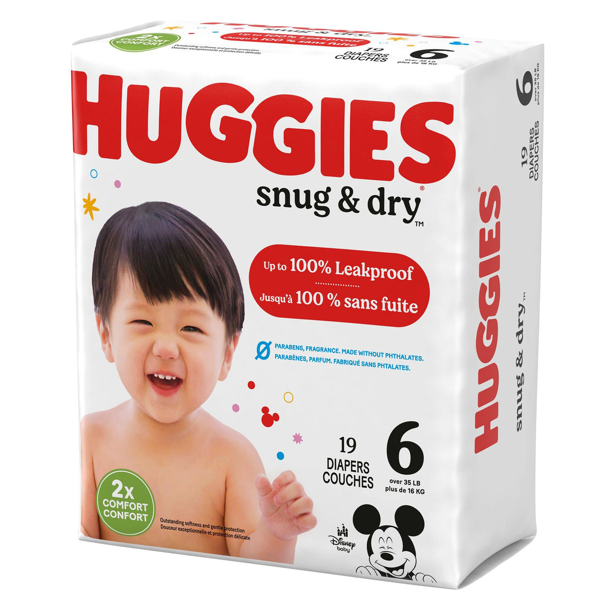 Unisex Baby Diaper Huggies Snug & Dry Size 6 Disposable Heavy Absorbency
