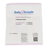 Ostomy Barrier Safe n Simple Trim to Fit, Standard Wear Adhesive Tape Collar 57 mm Flange Up to 1-1/2 Inch Opening 5 X 5 Inch
