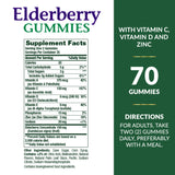 Herbal Supplement Nature's Bounty Elderberry Gummy 70 per Bottle