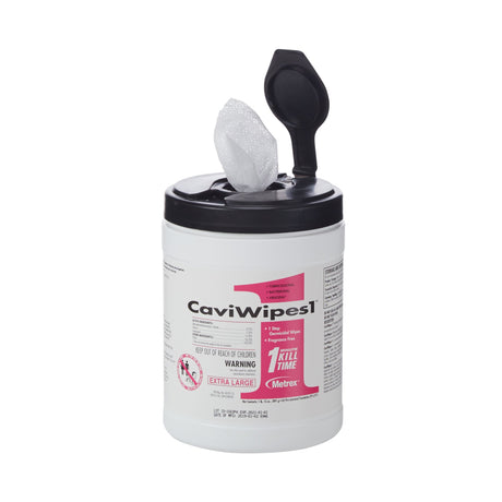 CaviWipes1 Surface Disinfectant Premoistened Alcohol Based Manual Pull Wipe 65 Count Canister Alcohol Scent NonSterile