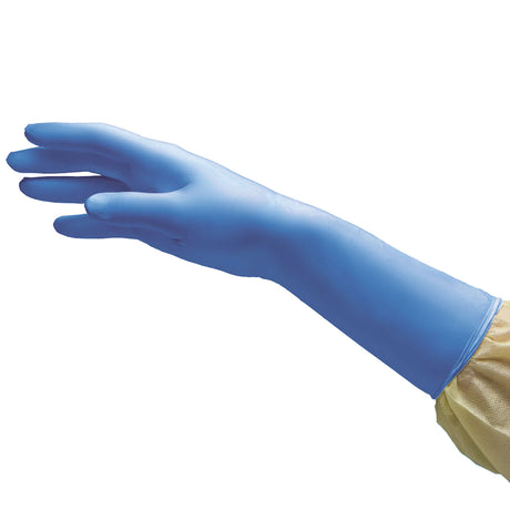 Exam Glove NitriDerm EC Small Sterile Pair Nitrile Extended Cuff Length Smooth Blue Chemo Tested