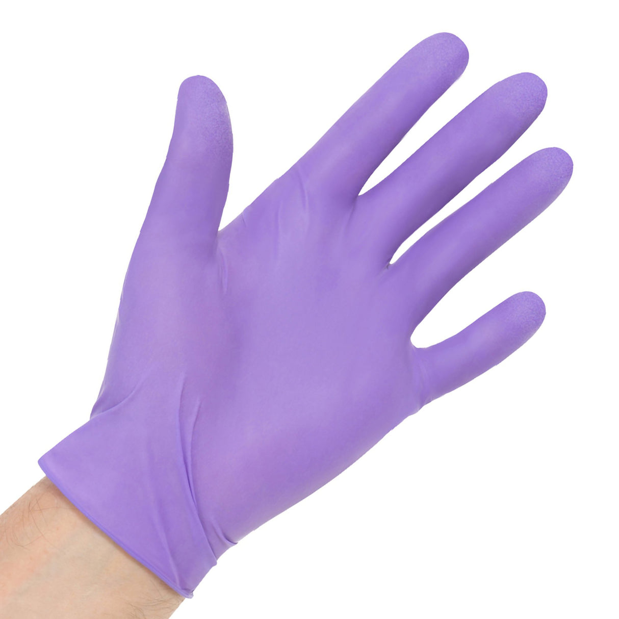Exam Glove Purple Nitrile-Xtra Small Sterile Pair Nitrile Extended Cuff Length Textured Fingertips Purple Chemo Tested