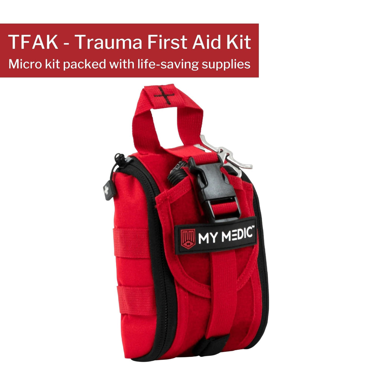 Trauma First Aid Kit My Medic TFAK Red Nylon Bag