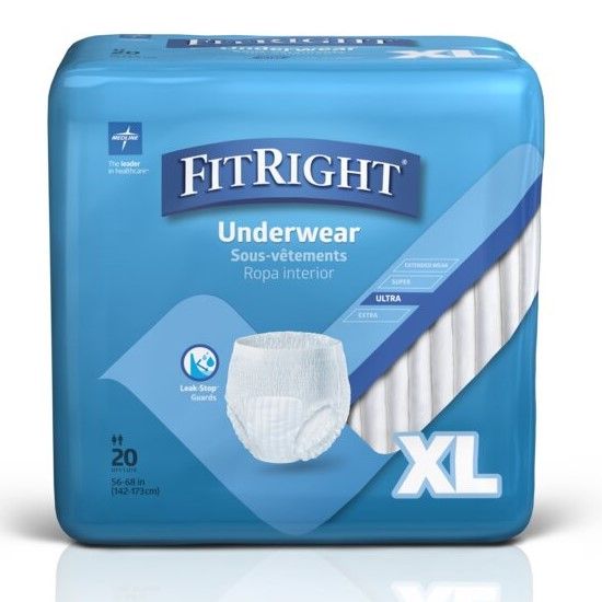 Medline FitRight Ultra Disposable Underwear