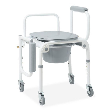 Medline Steel Drop-Arm Commode