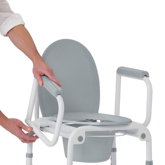 Medline Steel Drop-Arm Commode