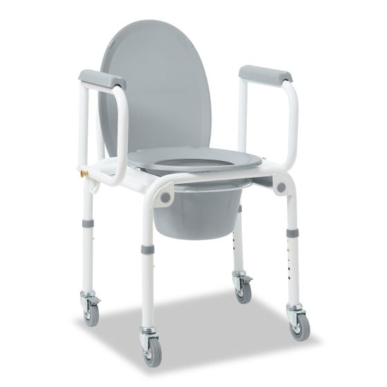 Medline Steel Drop-Arm Commode