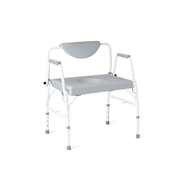 Medline Steel Bariatric Drop Arm Commode