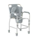 Medline Aluminum Padded  Shower Chair Commodes with Wheels