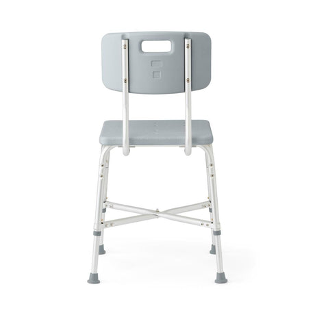 Silla de ducha bariátrica resistente con respaldo de Medline