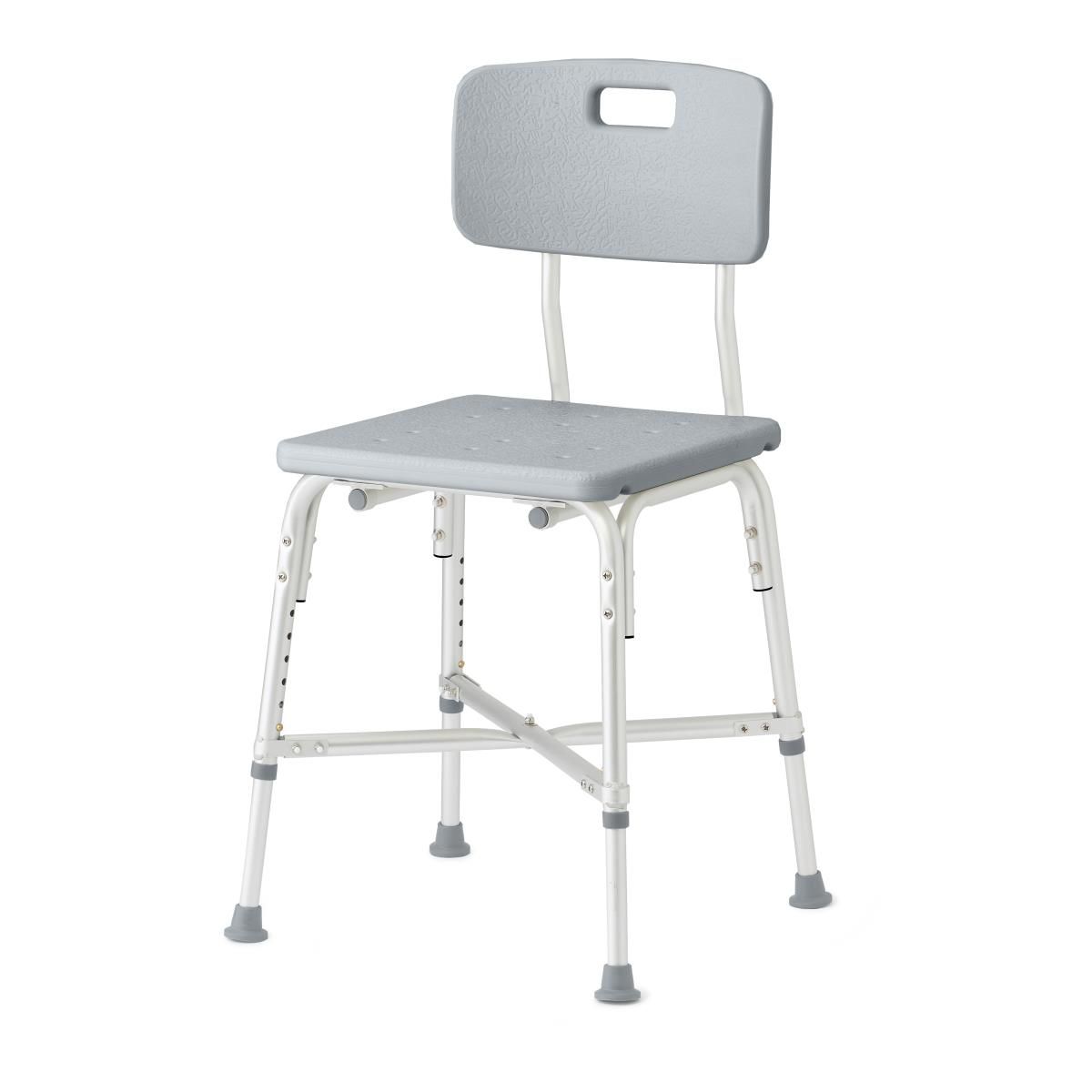 Silla de ducha bariátrica resistente con respaldo de Medline