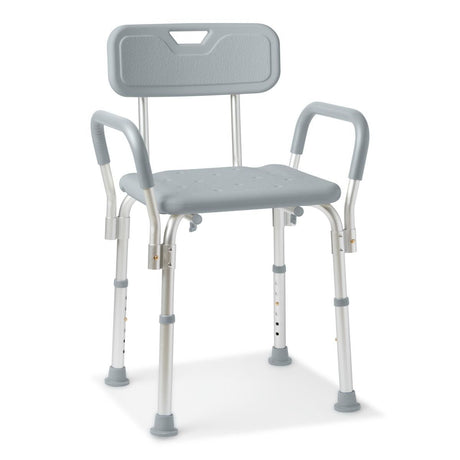 Chaise de douche Medline avec accoudoirs et dossier