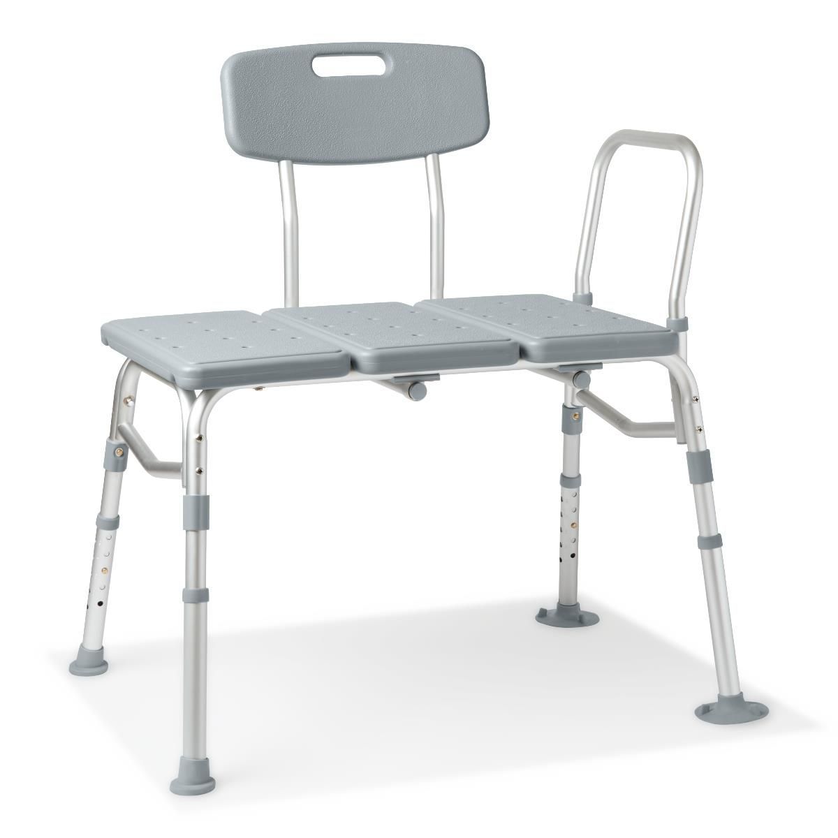 Medline Transfer Bench with Blow-Molded Seat and Back