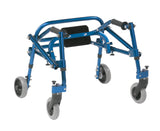 Andador posterior ligero Nimbo 2G con asiento, tamaño extra pequeño, color azul caballero