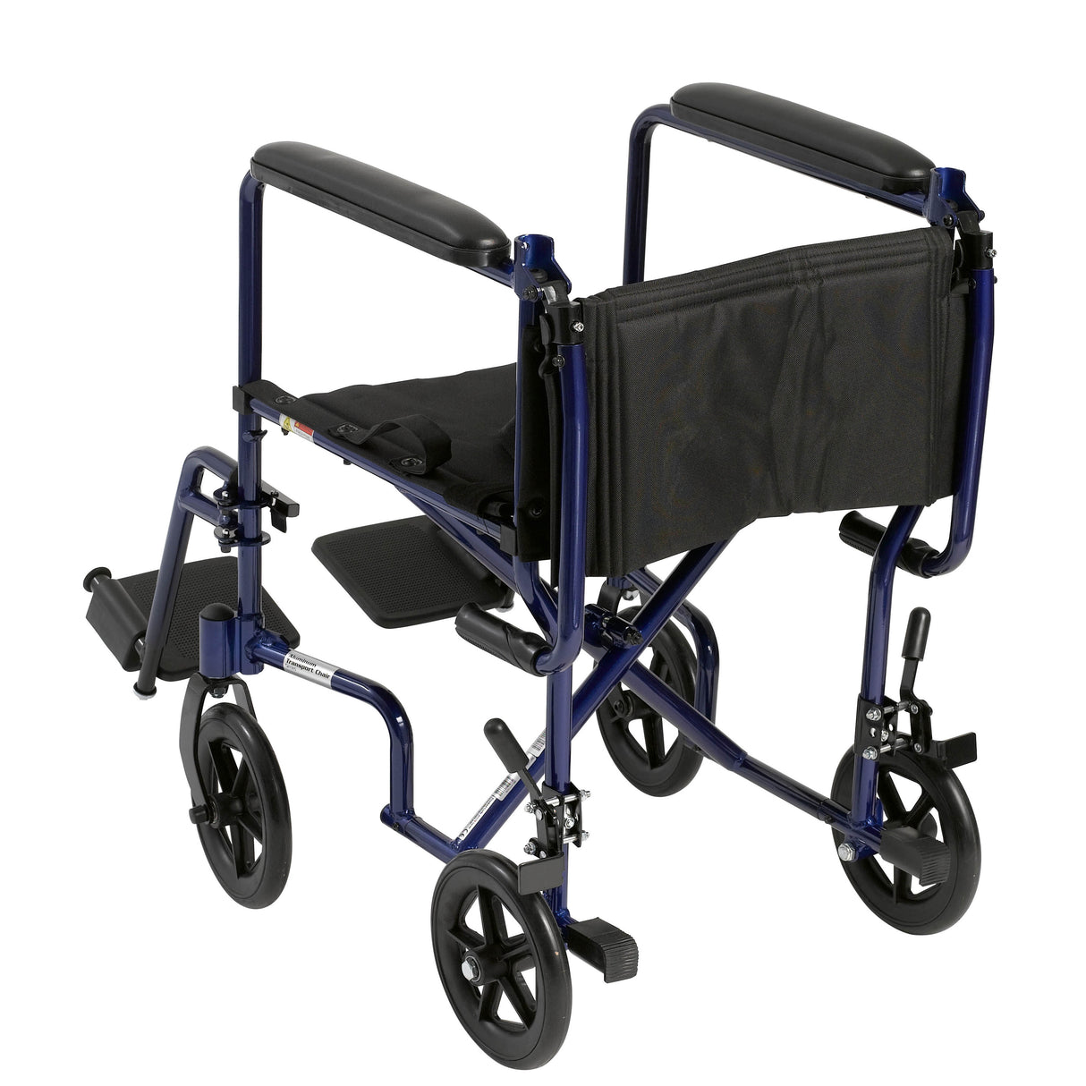 Lightweight Transport Wheelchair, 19" Seat, Blue