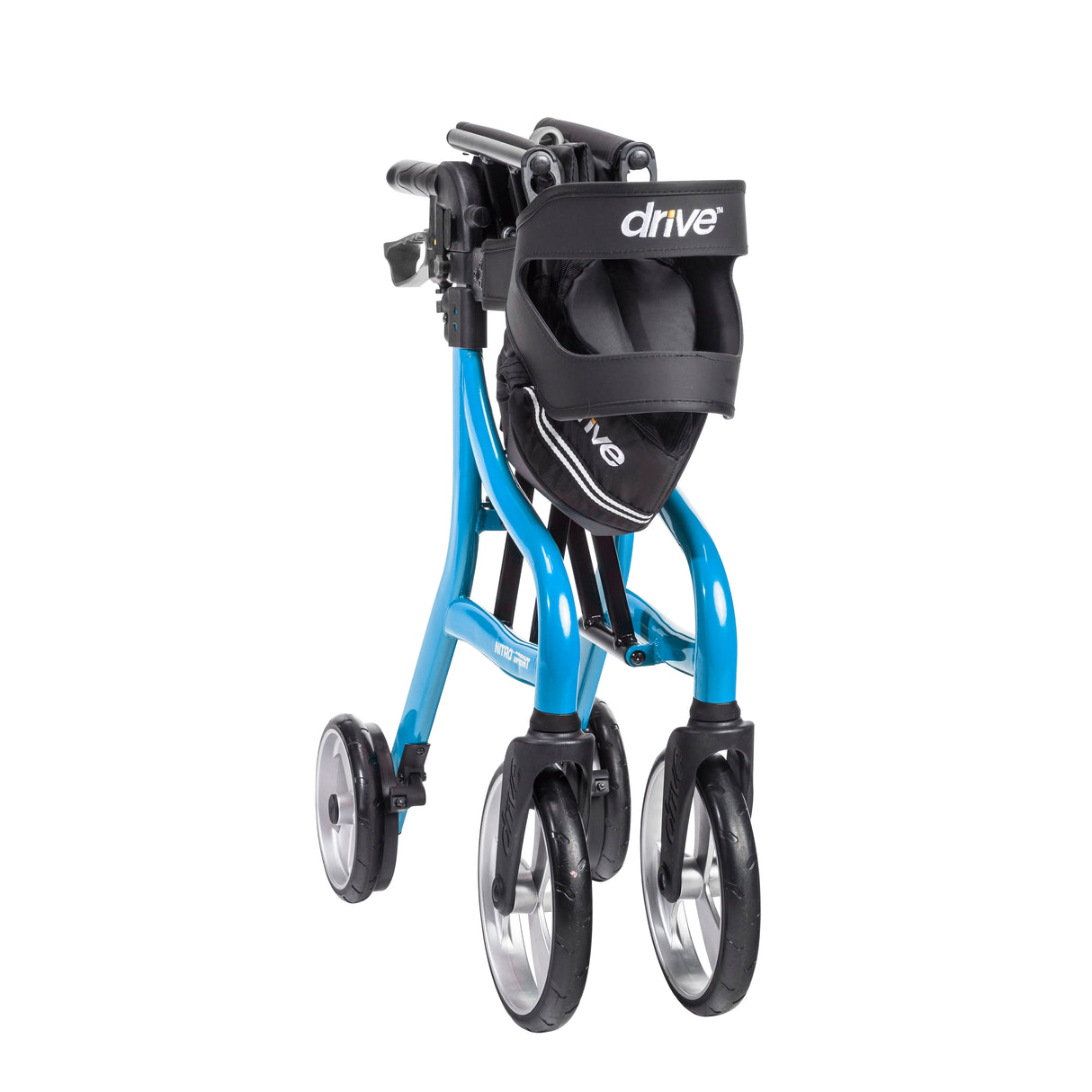 Nitro Sprint Rollator Rolling Walker, Hemi Height, Blue