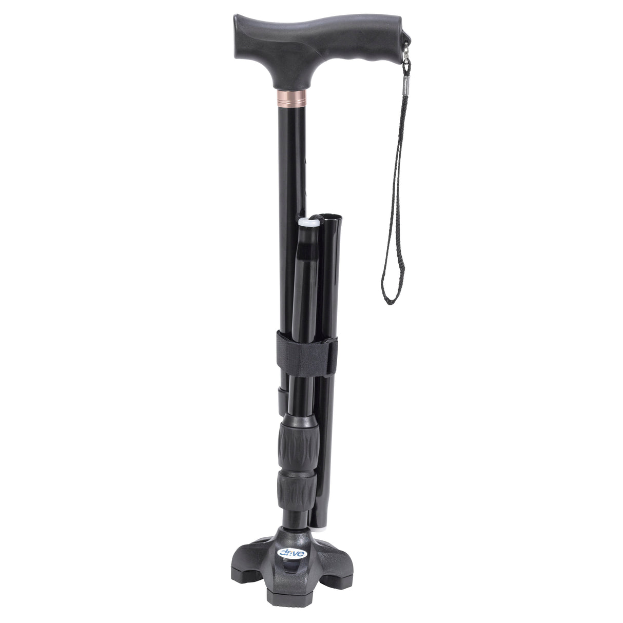 Flex N Go Adjustable Folding Cane with T Handle