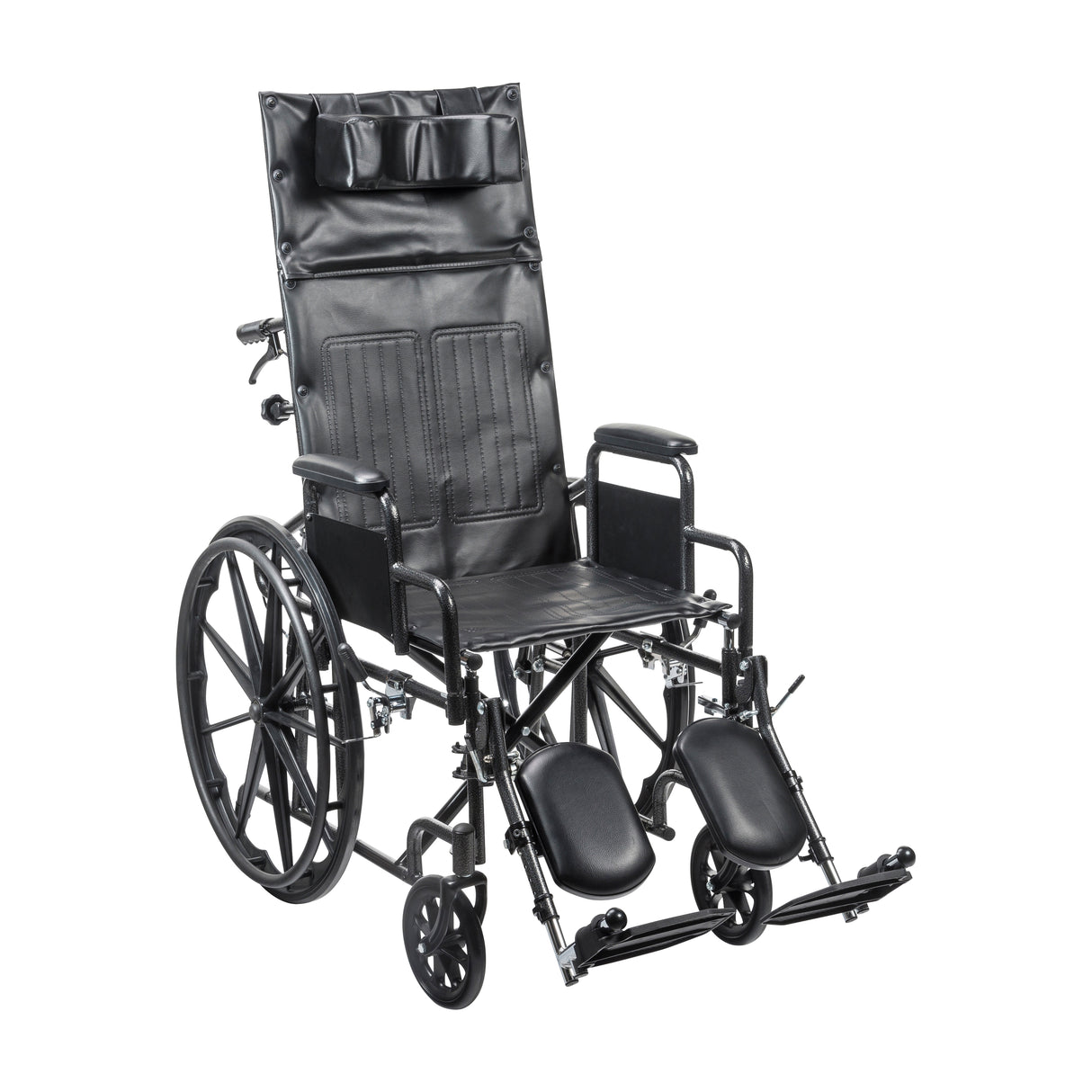 Silla de ruedas Silver Sport totalmente reclinable, brazos completos, asiento de 18"