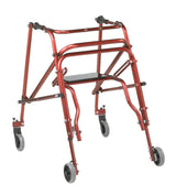 Nimbo 2G Lightweight Posterior Walker with Seat, Large, Castle Red