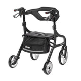 Andador con ruedas Nitro Sprint Rollator, altura Hemi, color negro