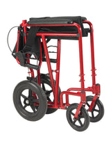 Lightweight Expedition Transport Wheelchair with Hand Brakes, Blue